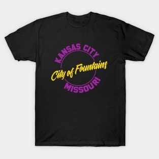 Kansas City - Purple City Of Fountains T-Shirt